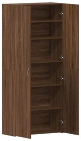 vidaXL Ντουλάπα Παπουτσιών Καφέ 80 x 35.5 x 180 εκ Επεξεργασμένο ξύλο