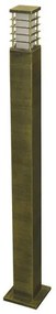 Επιδαπέδιο Φωτιστικό Κολώνα IP44 Ε27 H100cm Brass 9-721310071 Lumen-9-721310071-Ορείχαλκος 9-721310071