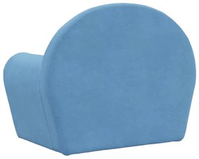vidaXL Καναπές/Κρεβάτι Παιδικός Μπλε από Μαλακό Βελουτέ Ύφασμα