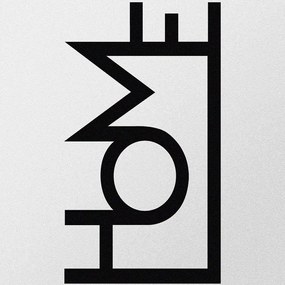 Διακοσμητικό Τοίχου Home 279ENZ1141 28x50cm Black Wallity Μέταλλο