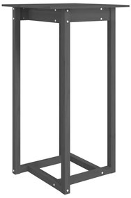 vidaXL Τραπέζι Μπαρ Γκρι 60 x 60 x 110 εκ. από Μασίφ Ξύλο Πεύκου