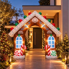 ΕΟΡΤΑΣΤΙΚΉ ΔΙΑΚΌΣΜΗΣΗ ΜΕΓΆΛΟΥ ΜΕΓΈΘΟΥΣ INFLATABLE GINGERBREAD HOUSE