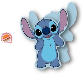 Διακοσμητικό Μαξιλάρι Μικρό Disney Home Velboa 15εκ. Stitch 93 Sky Blue DimCol