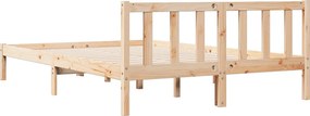 vidaXL Πλαίσιο Κρεβατιού Μακρύ Χωρίς Στρώμα 140x220 εκ Μασίφ Πεύκο