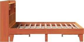 vidaXL Σκελετός Κρεβ. Χωρίς Στρώμα Καφέ Κεριού 150x200 εκ Μασίφ Πεύκο
