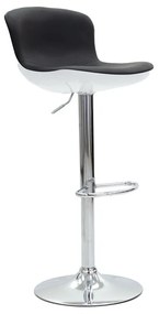 Bar stool Cosy I PP/PU blackwhite-metal chrome 47x50x107 εκ.