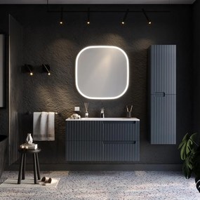 Set Bathroom Furniture ENZA 100 Anthracite 101x46.5x145 εκ.