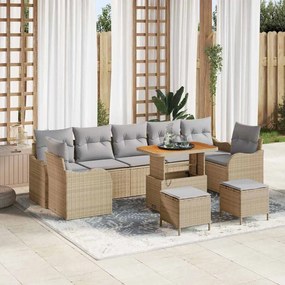 vidaXL Σετ Καναπέ Κήπου 10 τμχ. 9-Αριθμός καθισμάτων