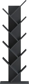 Βιβλιοθήκη Fyllo pakoworld ανθρακί 50x25x141.5εκ