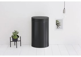 Κάδος Brabantia Touch Bin New 649733, 40 l, αθόρυβο και ομαλό κλείσιμο, επίπεδη πλάτη, Μαύρο