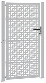 vidaXL Πύλη κήπου 105x180 cm Σταυρός σχεδιασμού από διαβρωμένο χάλυβα