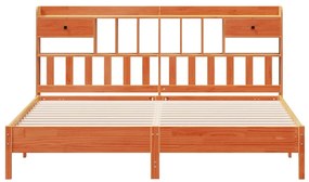 vidaXL Κρεβάτι Βιβλιοθήκη Χωρίς Στρώμα 180x200 εκ Μασίφ Ξύλο Πεύκου