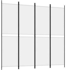 vidaXL Διαχωριστικό Δωματίου με 4 Πάνελ Λευκό 200x200 εκ. από Ύφασμα