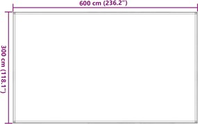 vidaXL Χαλί Σκηνής Καφέ 300 x 600 εκ.
