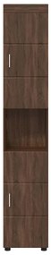 vidaXL Ντουλάπι Μπάνιου με πόρτα TULUM Καφέ δρυς 37 x 31.5 x 203 εκ