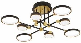 Φωτιστικό Οροφής - Πλαφονιέρα Persa 4251200 Led Black-Gold Viokef Μέταλλο