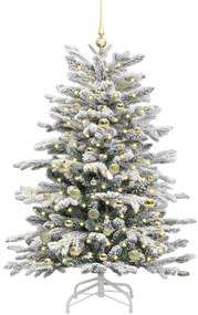 vidaXL Τεχνητό Χριστουγεννιάτικο Δέντρο με Άξονα Λευκό 150 cm