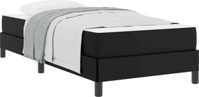 vidaXL Σκελετός Κρεβατιού με στρώμα Μαύρο 90 x 200 cm ύφασμα