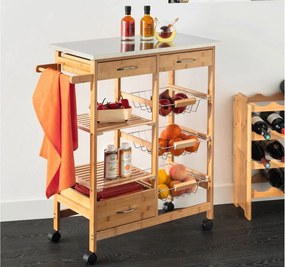 ΤΡΌΛΕΪ ΚΟΥΖΊΝΑΣ BAMBOO+STEEL TROLLEY BS FIVE 167776