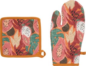 Γάντι + Πιάστρα Κουζίνας (Σετ) A-S Tropical Multicolor 185261D