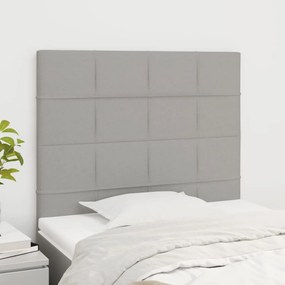 vidaXL Κεφαλάρι Ανοιχτό Γκρι 100x5x118/128 εκ. Ύφασμα