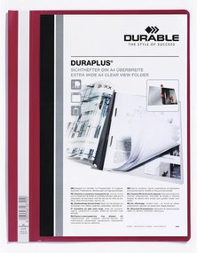 Φάκελος Εγγράφων Durable DURAPLUS Κόκκινο Διαφανές A4 25 Τεμάχια