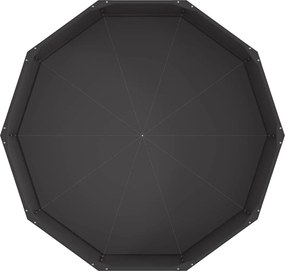 vidaXL Γλάστρα Μαύρο 120 x 120 x 35 εκ Ατσάλι