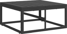 vidaXL Σετ Καναπέ Κήπου με μαξιλάρι 9 pcs Μαύρο Ατσάλι