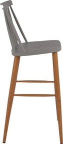 ΣΚΑΜΠΟ ΜΠΑΡ HM8459.10 VANESSA ΣΕ ΓΚΡΙ ΧΡΩΜΑ 43x49x107 εκ.
