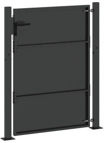 vidaXL Πύλη Κήπου Μαύρο 105 x 150 cm Ατσάλι με Επικάλυψη Πούδρας