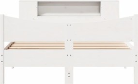 vidaXL Σκελετός Κρεβ. Χωρίς Στρώμα Λευκό 140x190 εκ Μασίφ Πεύκο
