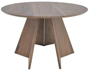Τραπέζι Bibble pakoworld mdf σε καρυδί απόχρωση Φ120x76εκ