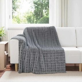 vidaXL Κουβέρτα Σκούρο Γκρι 200 x 150 cm Μαλλί