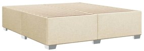 Κρεβάτι Boxspring με Στρώμα Κρεμ 180x200 εκ. Υφασμάτινο - Κρεμ