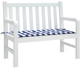 vidaXL Μαξιλάρι Πάγκου Κήπου Μπλε&Λευκό Ριγέ 120x50x4 εκ.Ύφασμα Oxford