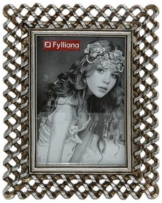 Κορνίζα FL22950 Fylliana Ασημί χρώμα 10x15εκ.