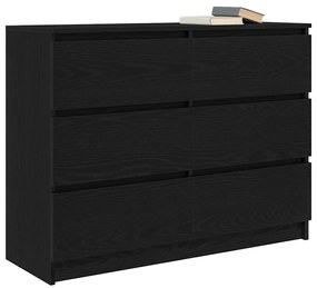 vidaXL Sideboard Μαύρη βελανιδιά 100x35x76 cm Κατασκευασμένο ξύλο