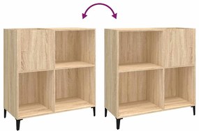 vidaXL Δισκοθήκη Sonoma Δρυς 84,5 x 38 x 89 εκ. από Επεξεργασμένο Ξύλο