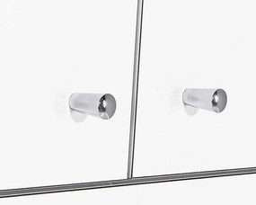 Ντουλάπα ρούχων Diamond Megapap δίφυλλη σε χρώμα λευκό 60x40x187εκ.