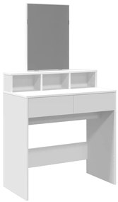 vidaXL Μπουντουάρ με Καθρέφτη Λευκό 80x41x144,5 εκ.