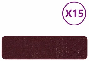 vidaXL Σκαλοπάτια 15 pcs Μπορντό 75 x 20 cm Πολυπροπυλένιο