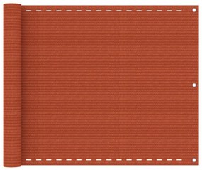vidaXL Διαχωριστικό Βεράντας Πορτοκαλί 75 x 500 εκ. από HDPE
