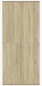 vidaXL Ντουλάπι Sonoma Δρυς 80x35x180 εκ. από Επεξεργασμένο Ξύλο