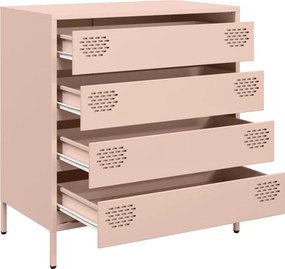 vidaXL Ντουλάπι Ροζ 68x39x73,5 εκ. από Χάλυβα Ψυχρής Έλασης