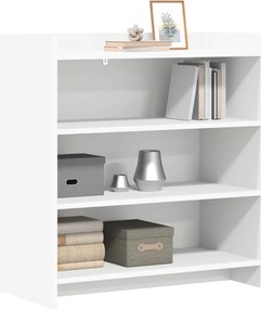 vidaXL Πλαϊνό γραφείο Λευκό 75 x 36 x 80 εκ Επεξεργασμένο Ξύλο
