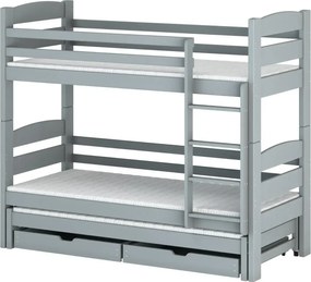 CEZAR 80x200 grey bunk bed Lano Furniture