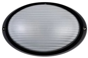 Πλαφονιέρα Φωτιστικό Οροφής 1xE27 ΙΡ45 Φ22cm Aca-HI5072BMS-Μαύρο HI5072BMS