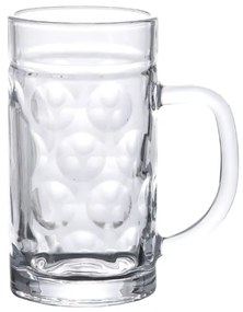 Κούπα Μπίρας με Λαβή Γυάλινη 6 Τεμ. 500 ml - Διαφανές