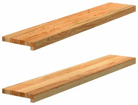 vidaXL Περβάζια παραθύρων 2 τεμ. Αν. Καφέ 110x20x2εκ. Μασίφ Ξύλο Δρυός
