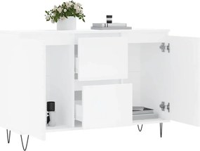 vidaXL Μπουφές Λευκός 101,5 x 35 x 70 εκ. από Επεξεργασμένο Ξύλο